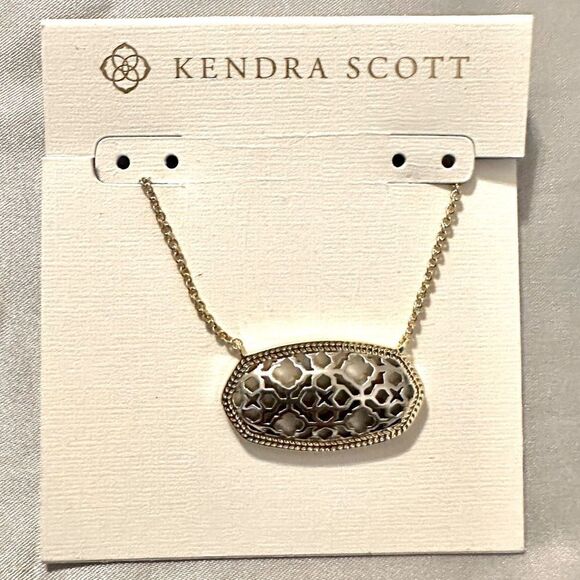 Kendra Scott Dollie Gold with Silver Pendant Necklace - Picture 2 of 7